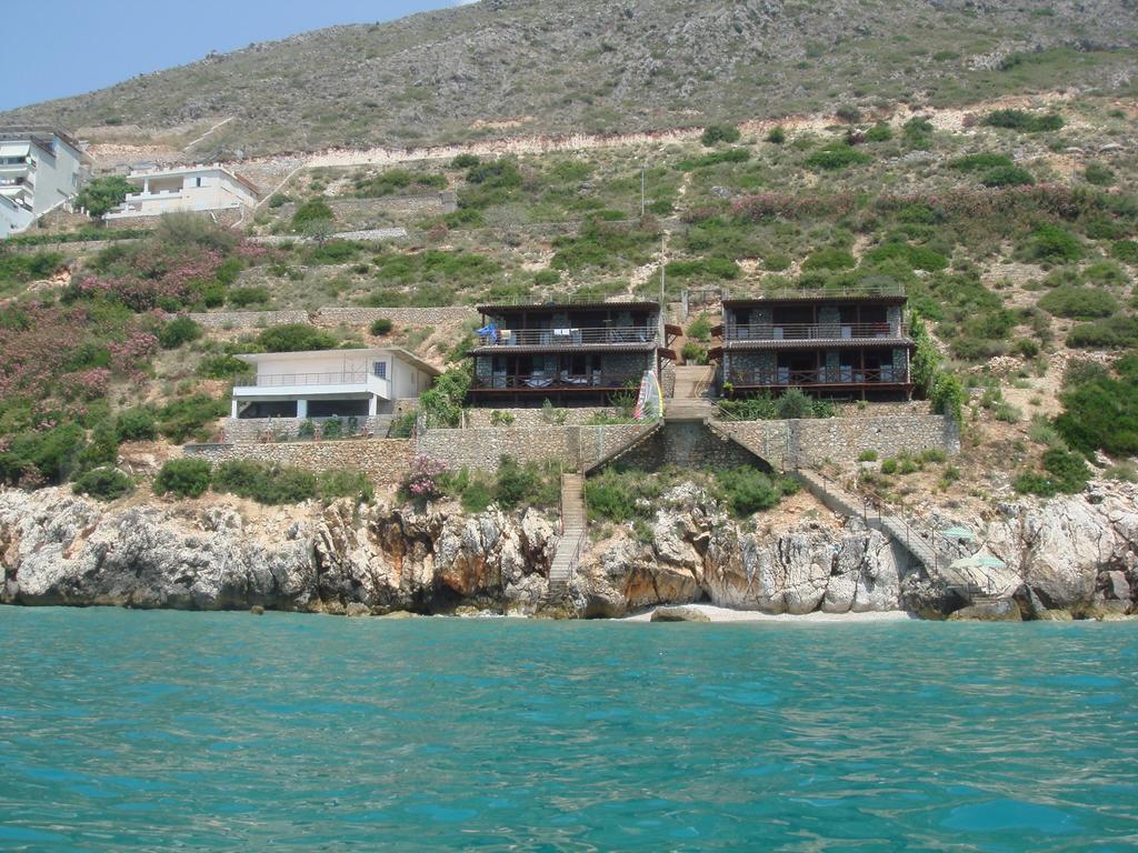 Seaside Duplex Stone Villa Qeparo Eksteriør bilde