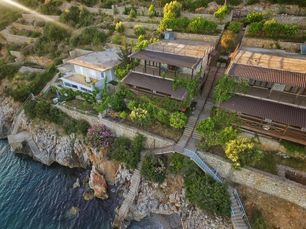 Seaside Duplex Stone Villa Qeparo Eksteriør bilde